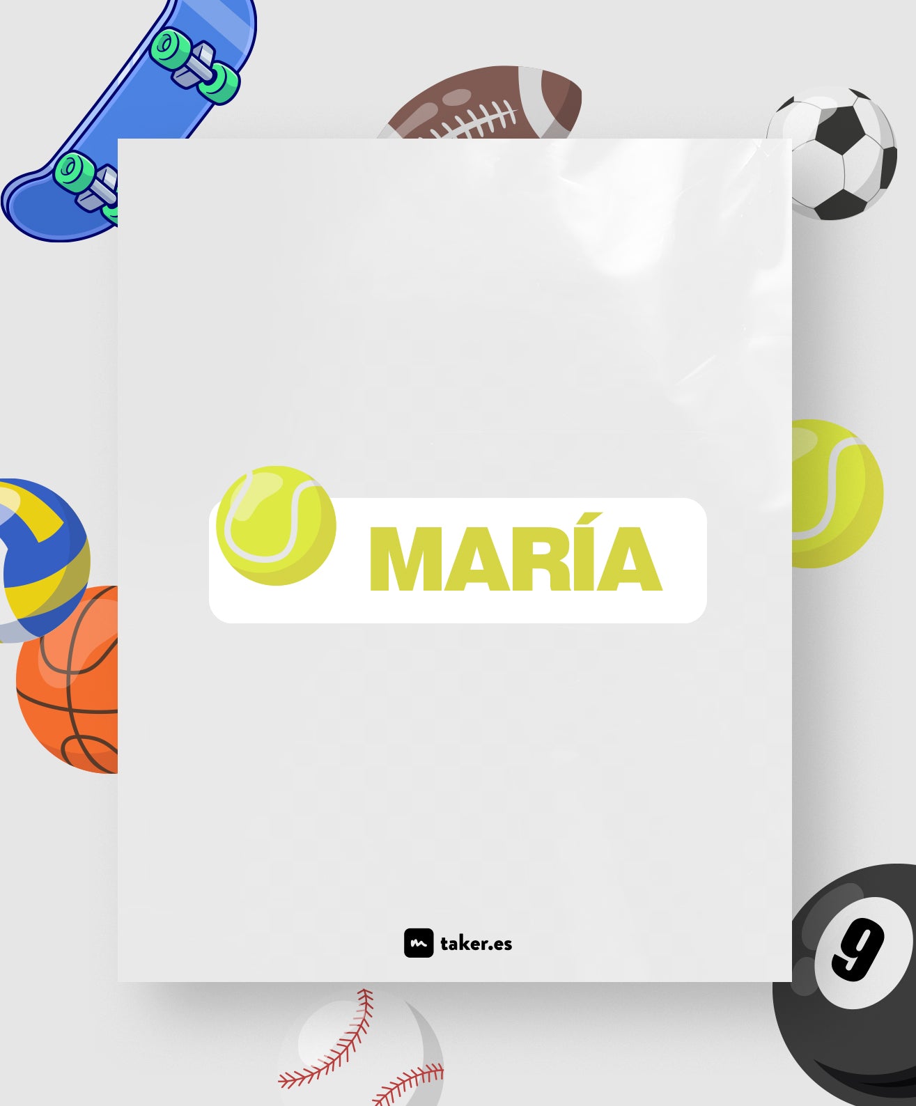 Deportes - Etiqueta de nombre