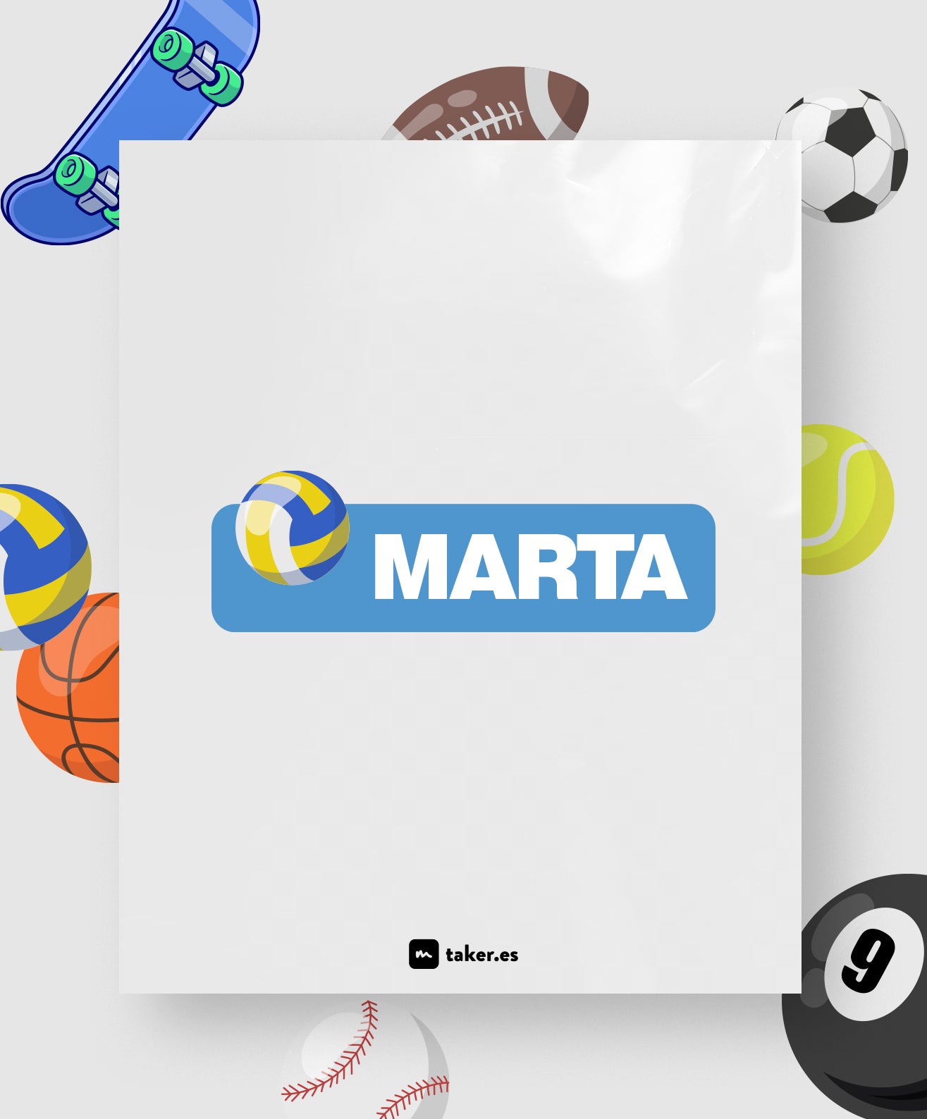 Deportes - Etiqueta de nombre