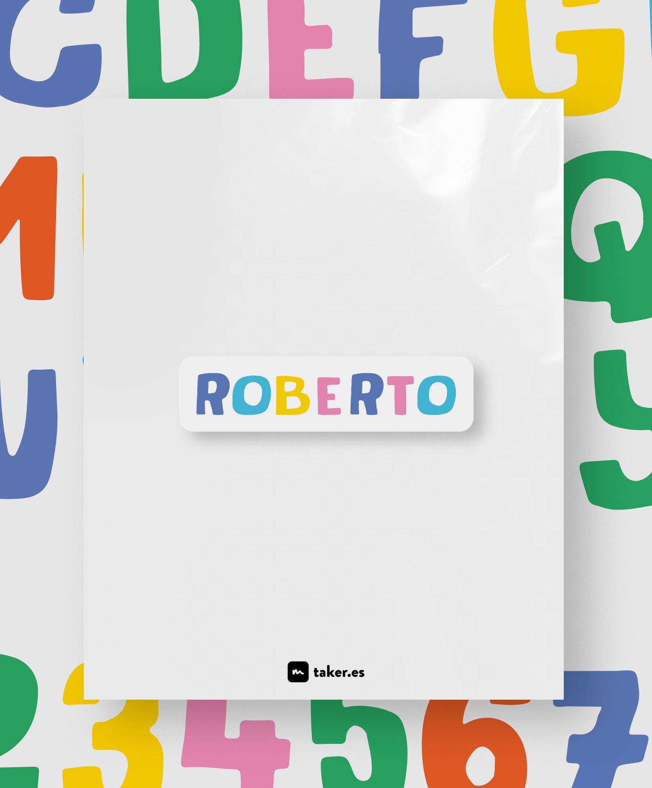 Letras de colores - Etiqueta de nombre