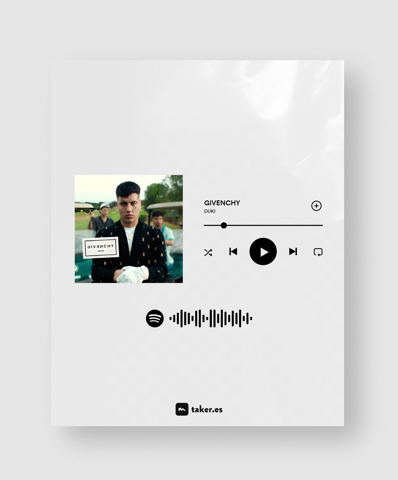 Spotify Cover Time Line - Lámina DTF