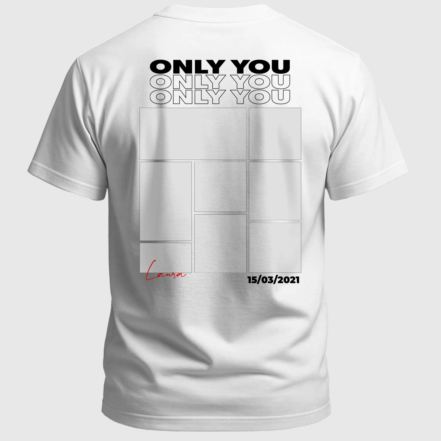 Camiseta Blanca Espalda x3